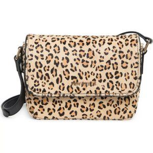 F&W Style Roxy Leopard Print Leather Shoulder Bag